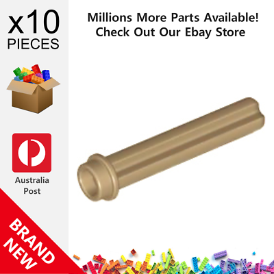 10x Genuine LEGO™ Dark Tan Technic Axle Shaft 3L with Stud 6587