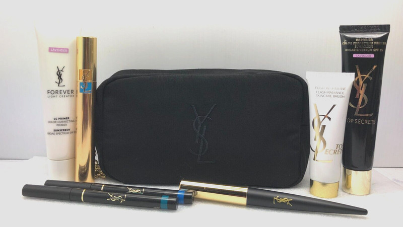 YSL Yves Saint Laurent- CC Creams, Primer, Eyeliner, Mascara, Pouch *RARE AS-IS