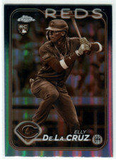 2024 Topps Chrome #44 Elly De La Cruz Sepia Refractor + Base Rookie Reds