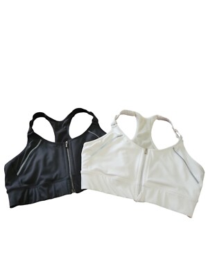 ATLETA TOP TALLA M PAQUETE DE 2 BLANCO Y NEGRO ( NO LLEVAN LAS ALMOHADILLAS )