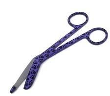 1 Lister Bandage Scissors 5.5" Surgical Instruments Stainless Steel Purple Paws