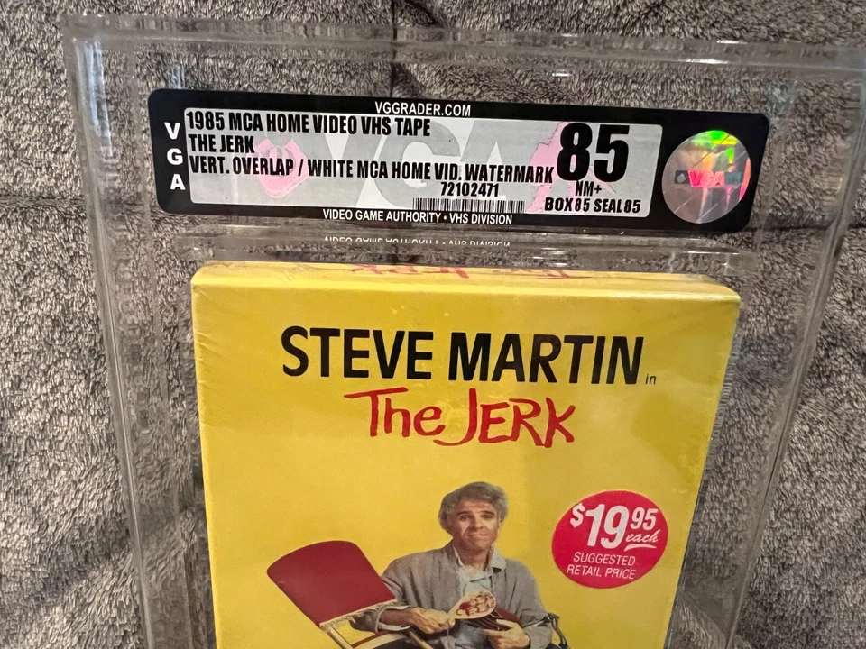 THE JERK VHS VGA Graded BOX 85 NM+/Seal 85 NM+ w/MCA Watermarks Factory Sealed - Image 2 of 4