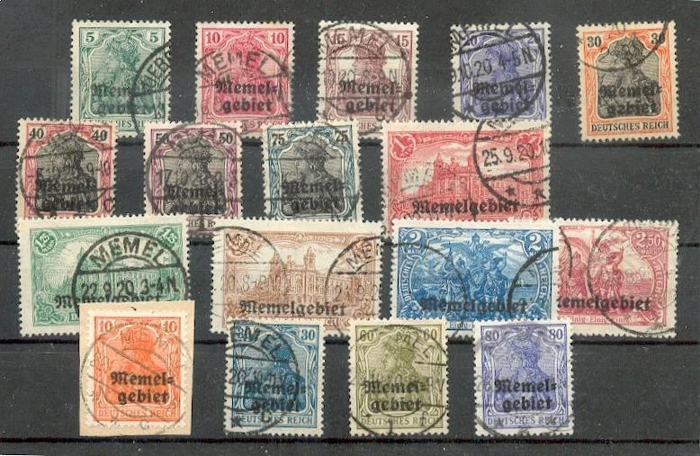 Memel 1/17 SATZ ODER EINZELWERTE LUXUS gest. (M0395 - Bild 1 von 1