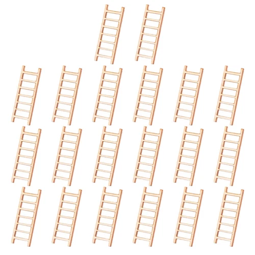 Accesorio de escalera artesanal hágalo usted mismo decoración de escalera miniatura 20 un. mini escalera de madera - Imagen 11 de 13