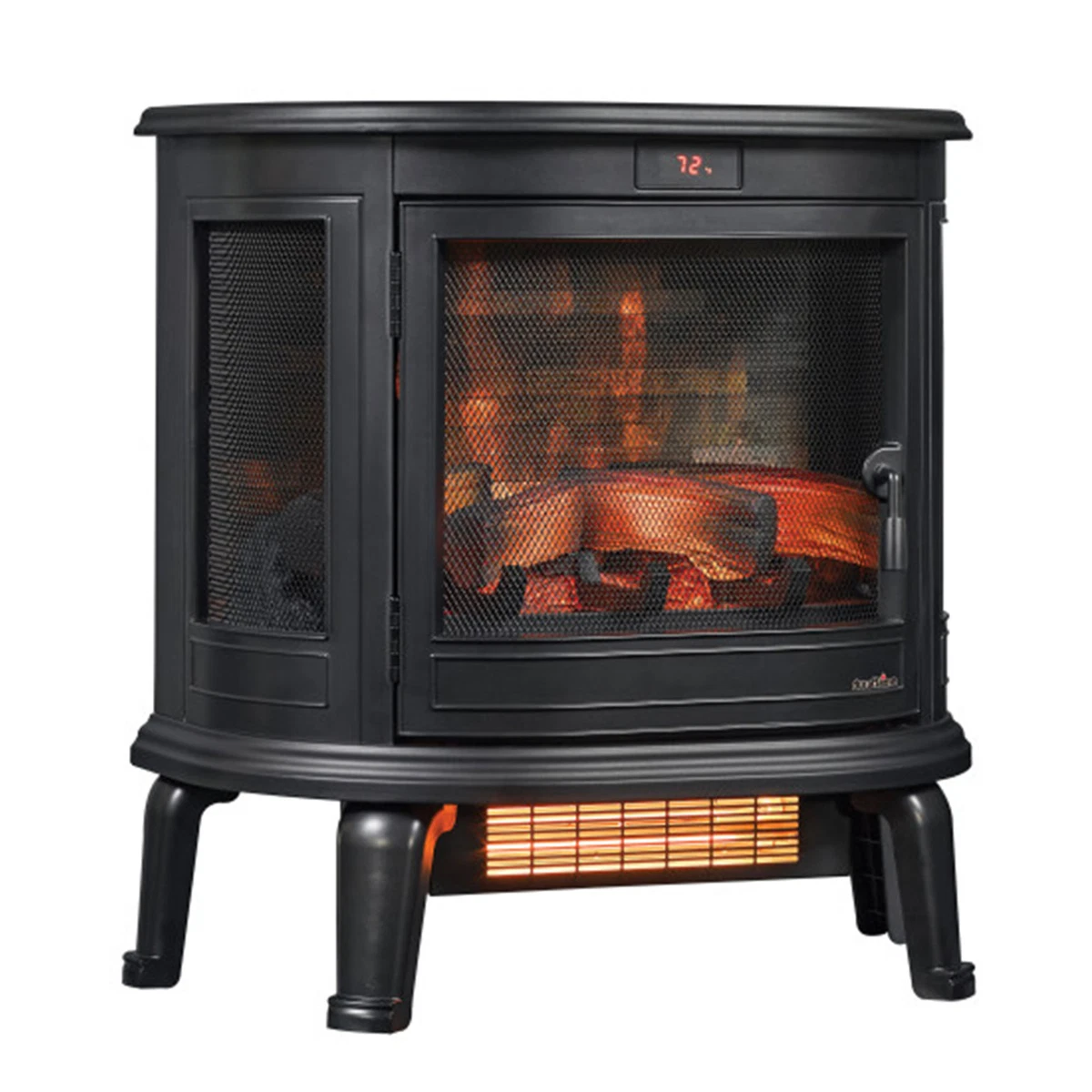 Duraflame 3D Black Curved Front Electric Fireplace with Remote Control (Used)  611768120901 | eBay