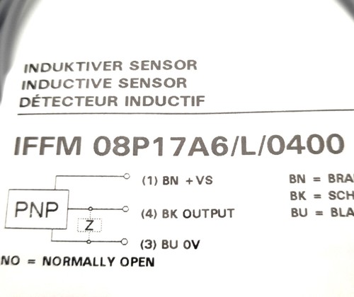 Baumer IFFM 08P17A6/L/0400 Proximity Switch 2mm Range, 10-30v DC, PNP - Picture 2 of 5