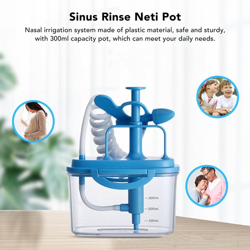 Sinus Rinse Neti Pot Deep Cleansing Nasal Wash Irrigation System 300ml Capacity - Picture 11 of 24