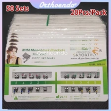 50 Packs Dental Orthodontic Brackets MIM Monoblock Mini Roth / MBT 022 345 Hooks