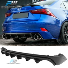 Fits 14-16 Lexus IS250 IS350 IS200T Rear Bumper Diffuser Splitter - PP