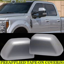2020-2024 Ford F250-F550 SD 21-25 F150 Mirror COVERS OVERLAYS JS ICONIC SILVER