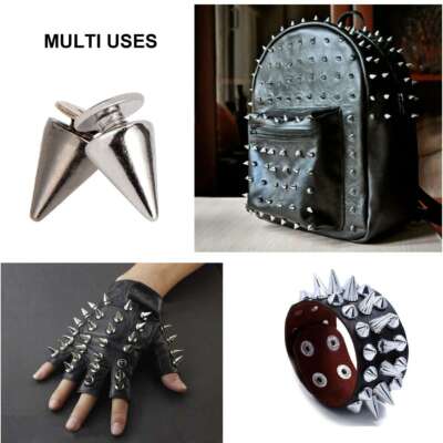 Tucireat 100 Pièces Rivet Cône Rivets Clous Conique Rivets Cône de Style Punk Punk Rivets Cuir Rivets Rivets Décoratifs Rivets pour Cuir 7 * 20mm Pour La Décoration de Bricolage