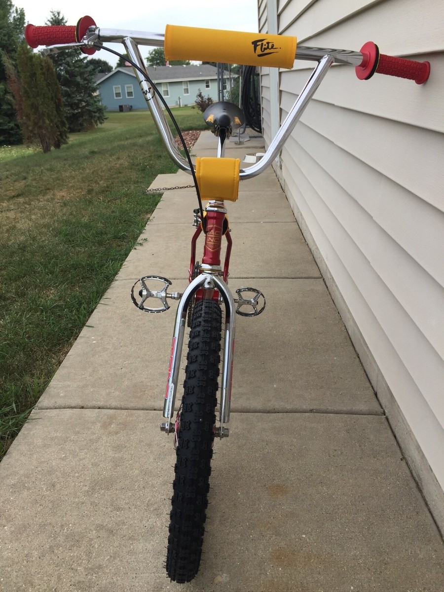 vintage BMX AME CAM race grip ヴィンテージ BMX AME Dual old school BMX Duals bicycle grips - RED over