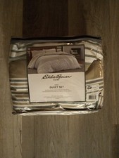 Eddie Bauer Copper Stripe Duvet Cover Set, King