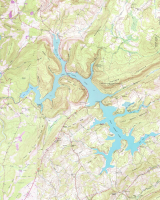 Deep Creek Lake Maryland Topographic Map