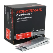 Glue Collated Narrow Crown Staples 1 in x 1/4 in Crown x 18-Gauge (5000 per Box)