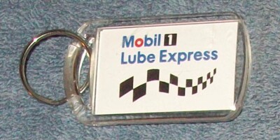 Vintage Mobile 1 Lube Express Plastic Keychain Fob