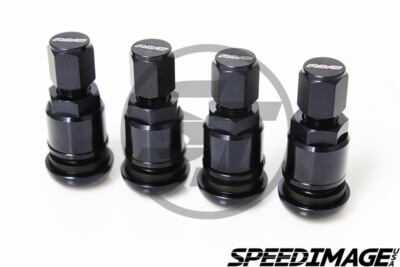 4X AUTHENTIC RAYS WHEELS VOLK TE37 ULTRA ZE40 BLACK HIGH SPEED VALVE STEM SET