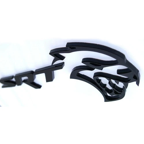 1x Matte Black Hellcat Trunk Emblem Side Badge 3D Metal Decal - Picture 3 of 4