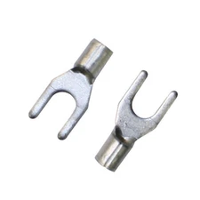 16-14 AWG Gauge Non-Insulated Spade Fork Terminal Connector 25 Pack - Y24