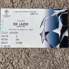 03/04 Chelsea vs Lazio (Champions League)**Ticket**