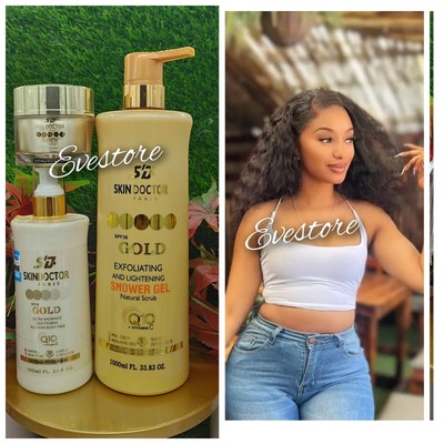 Skin Doctor Gold whitening Lotion, face Cream,& Shower Gel 