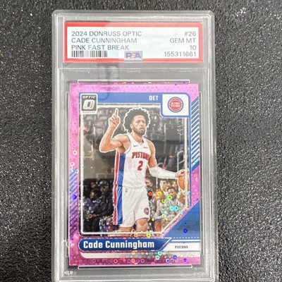 Panini Donruss Optic 2024-25 Cade Cunningham Pistons #26 Pink FB /25 PSA 10