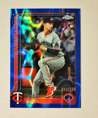 Mick Abel 2025 Topps Chrome RC BLUE Lava REFRACTOR 043/150 Phillies #USC49 z66