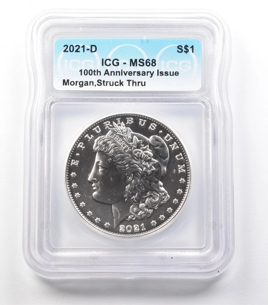 Uncirculated Silver MS 68 Graded Morgan US Dollars (1878-1921) for