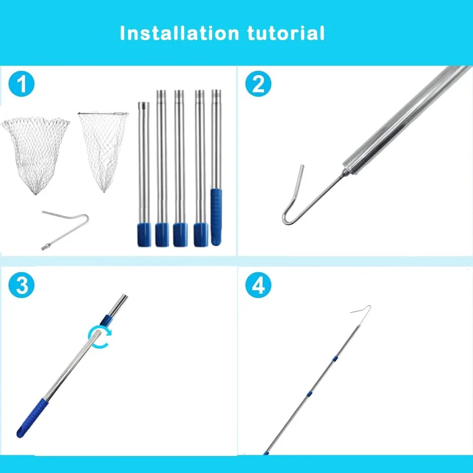Gancio gamba regolabile da 90 a 180 cm - Con rete intercambiabile - Dispositivo - Immagine 2 di 4