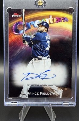 2025 Topps Finest - Creators Autographs Prince Fielder Brewers #9/10 CAV-PF