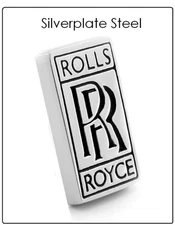 ROLLS ROYCE Emblem Lapel Pin / Tie Tack - 3/4" silverplate steel auto badge
