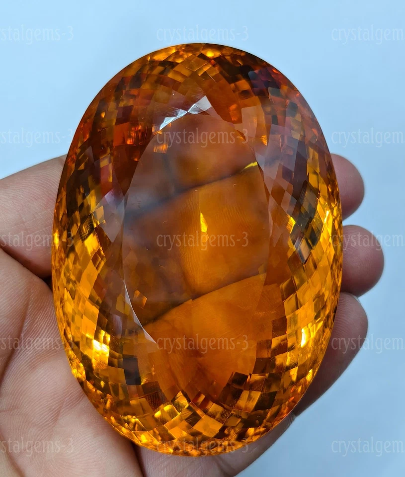 895 Carat Orange Citrine Oval Shape Glass Field Loose Gemstone - Image 4 of 4