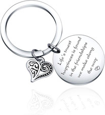 Best Friend Gift Long Distance Friendship Keychain Inspirational Keychain Gradua