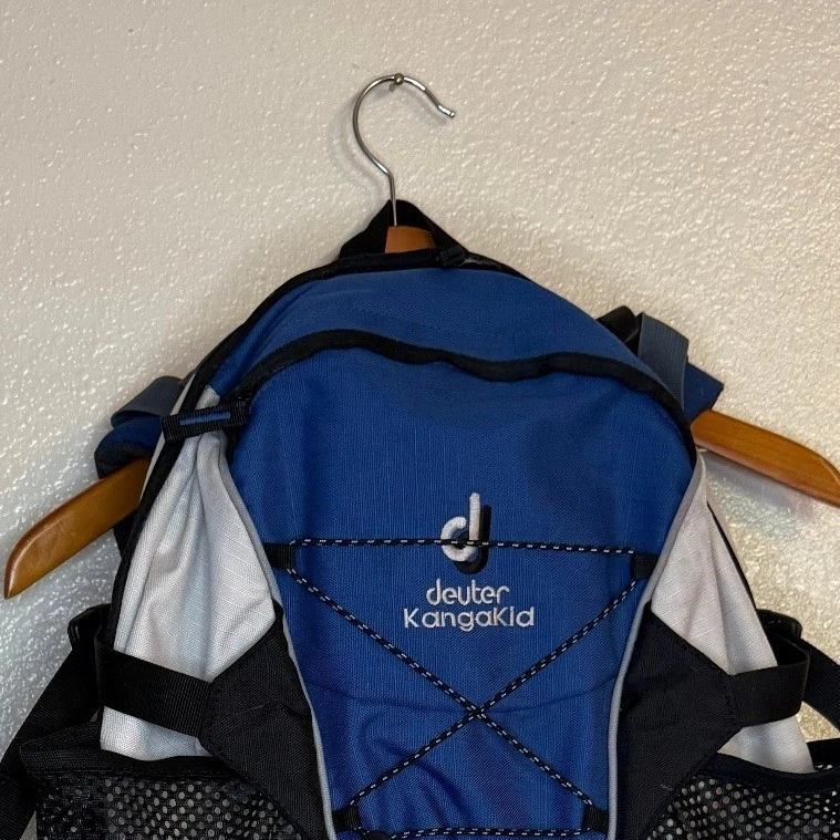 Mochila Deuter Kangakid Azul Alpino Senderismo Mochila Gorpcore Exterior Camping Foto 2 de 4