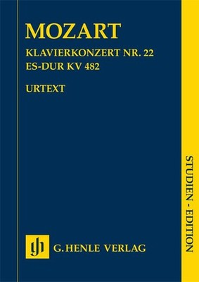 Piano Concerto E flat major K. 482 Study score orchestra Urtext Mozart G. Henle