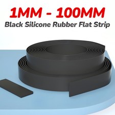Black Silicone Rubber Flat Strip Sealing Gasket Width 6mm-100mm Thick 1mm-60mm