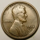 1914 S Lincoln Wheat Cent Penny F-VF  "Actual Coin Pictured"