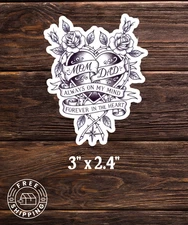 In Memory of Mom and Dad Vinyl Sticker "Always On My Mind Forever In The Heart"