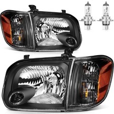 2005 2006 Tundra Double Cab Headlights High Low Beam Bulbs Driver Passenger Side