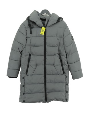 DKNY Herren Mantel XS Grau 100% Polyester Steppjacke