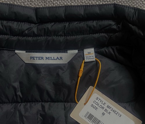 PETER MILLAR CROWN SPORT MENS ALL COURSE VEST SIZE MEDIUM BLACK $225 - Picture 4 of 13