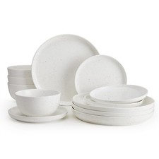 Matte Speckled Dinnerware Set for Four