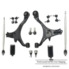 14Pcs Front Lower Control Arm Ball Joint Tie Rod Sway Bar For 2002-04 Acura RSX