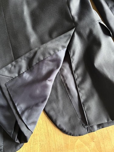 RING JACKET tailored jacket, blue, check, silk, size 48 - Picture 12 of 24