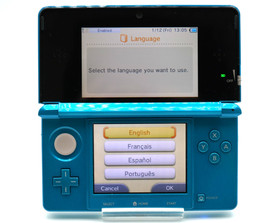 [REGION FREE] Nintendo 3DS Aqua Blue Console [RANK A] US DUTY PAID #003