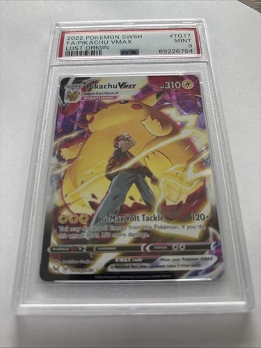 PSA 9 2022 POKEMON SWORD & SHIELD LOST ORIGIN #TG17 FA/PIKACHU VMAX LOST ORIGIN