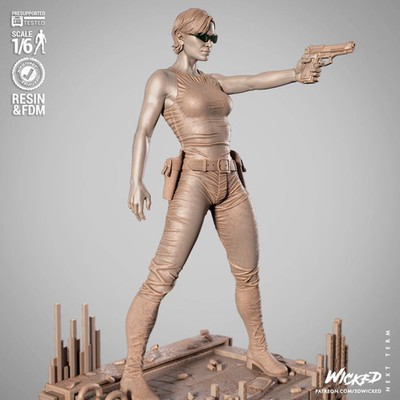 3D gedruckt 16K WICKED - Trinity Skulptur The Matrix Fan Made 1/6 scale