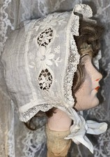 Antique 9 Circumference Bonnet For French Or German Antique Doll Lot 9714