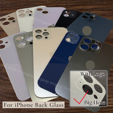 Big Hole Back Glass Replacement For iPhone 8 XR 11 12 13 14 15 16 17 Pro Max LOT