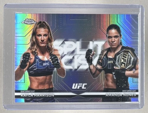 Amanda Nunes Kayla Harrison 2026 Topps Chrome UFC #SP-1 Split Decision SP